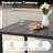 5-piece Ergonomic Patio Outdoor Metal Dining Set With Umbrella Hole-118944895