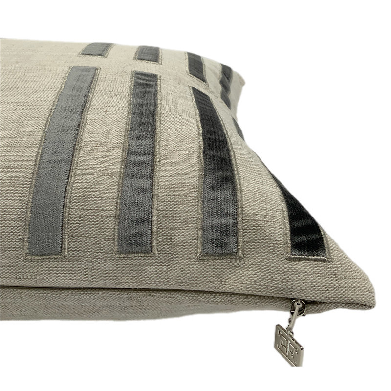 Porto Lumbar Pillow Cover & Insert, Gray