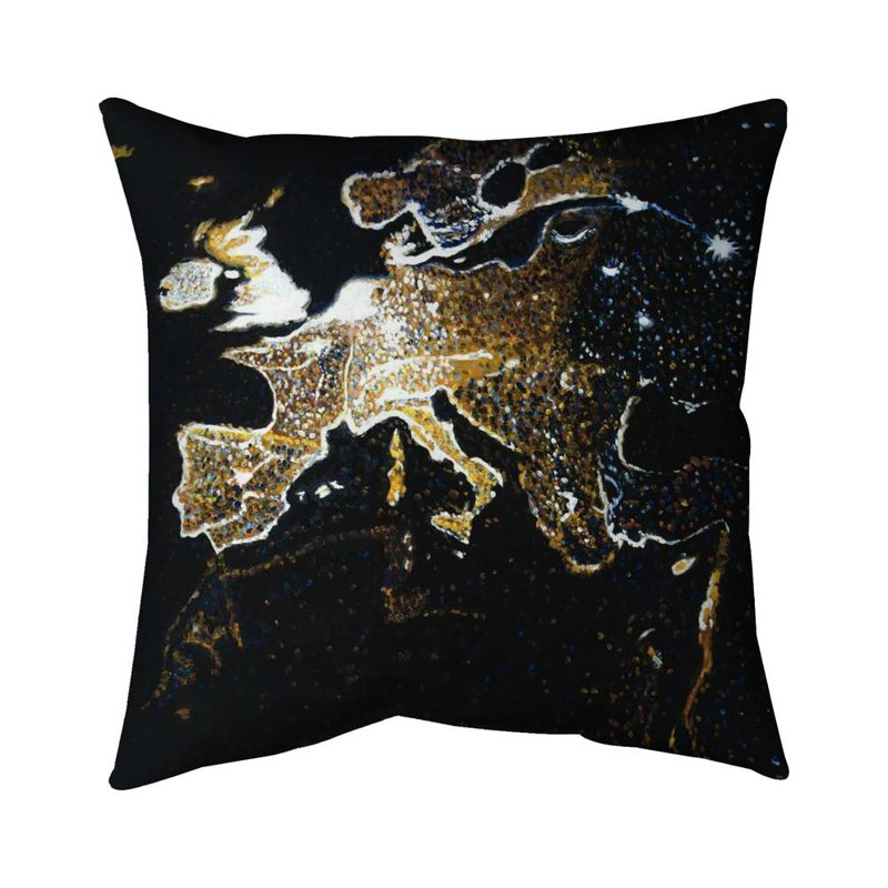 European Continent Square Pillow Cover & Insert, 16" H x 16" W, No Fill