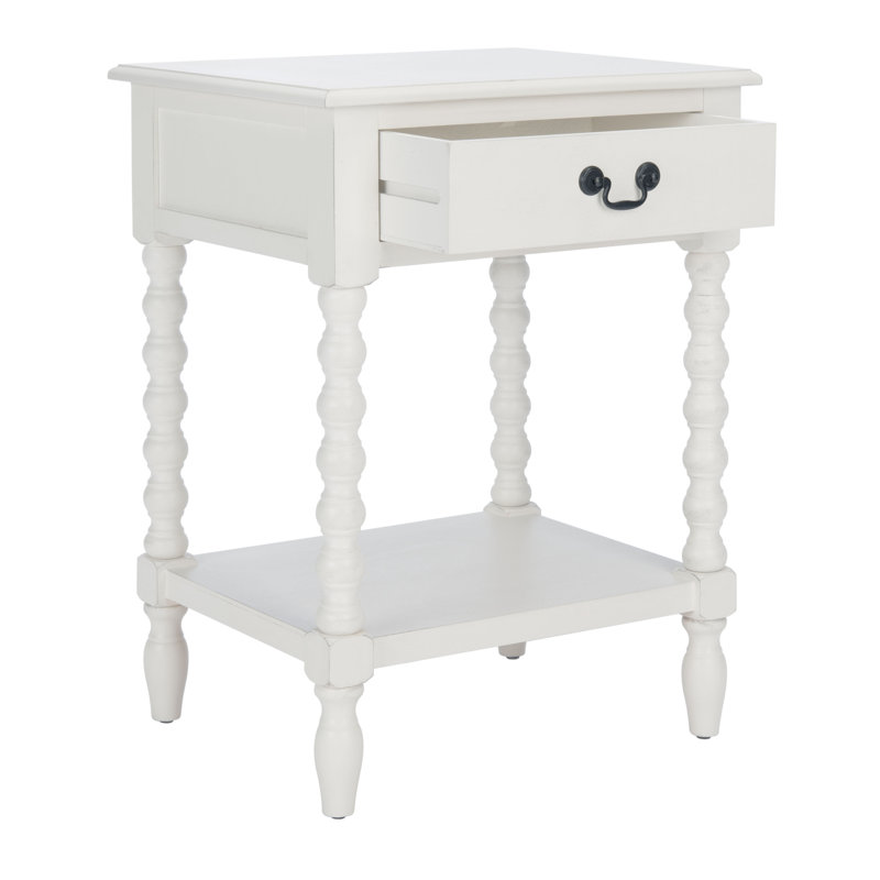 End Table, Distressed White