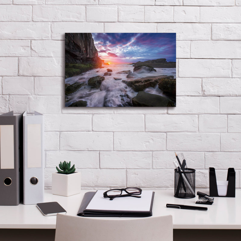 «Bald Head Cliff» par Rick Berk, art mural sur toile, H 12 po x l 18 po x P 0,75 po
