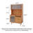 Scandinavian Cherry Wood Storage Food Cabinet