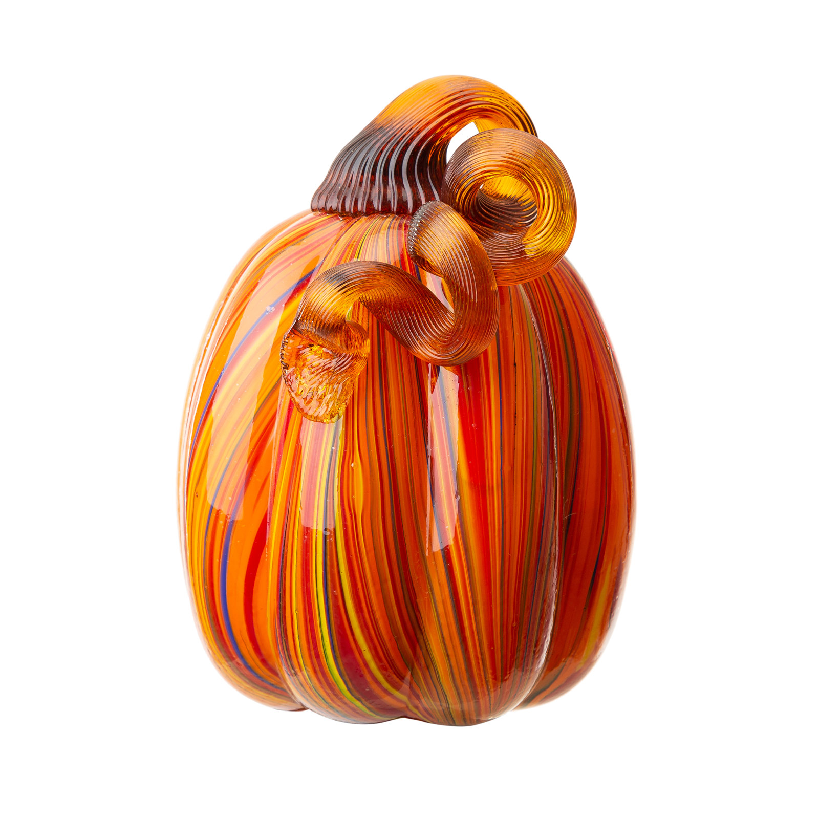 Striped Glass Pumpkin