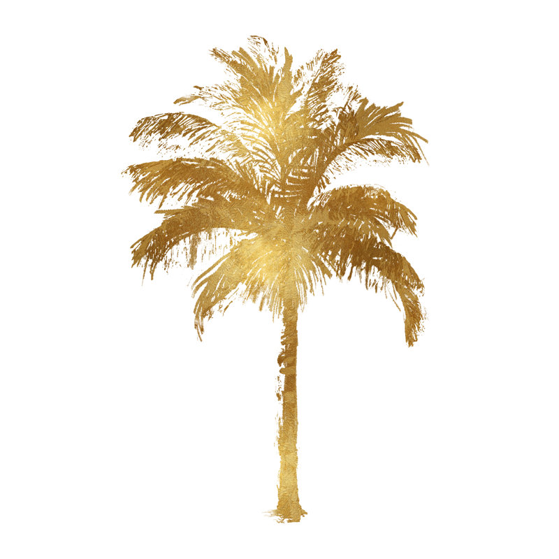 «Daneuil Palm Gold II» sur toile par Kristen Drew, H 40 po x l 30 po
