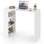 Bureau d'ordinateur 36 pouces blanc avec 3 tablettes ouvertes pour le bureau à domicile