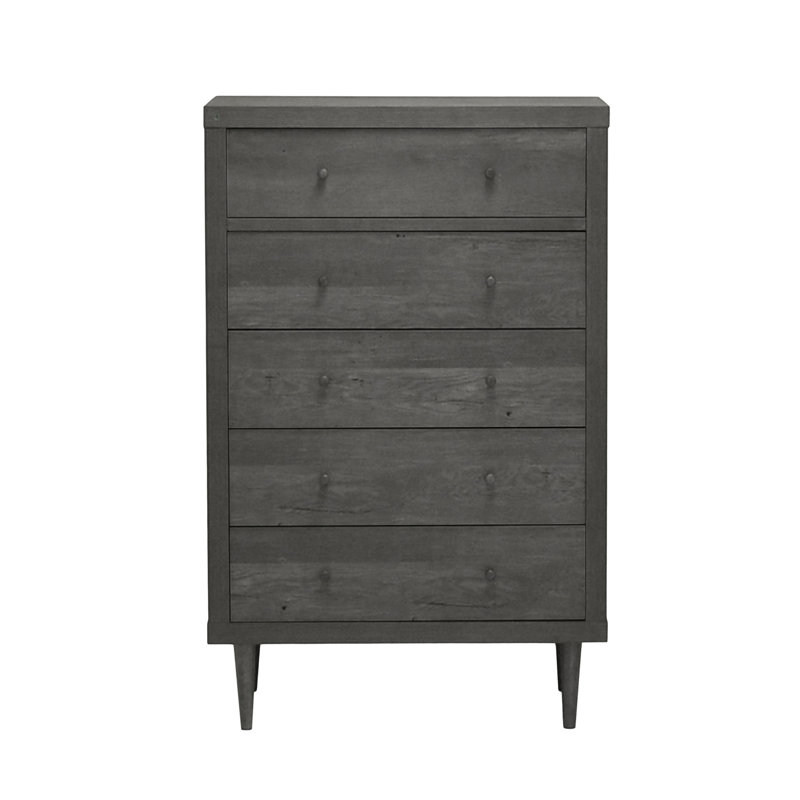 Commode à 5 tiroirs, Gris