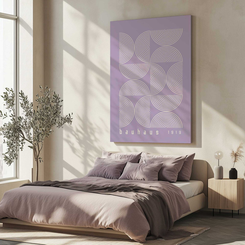 Mauve Bauhaus Composition affiche II, toile tendue, H 18 po x l 12 po