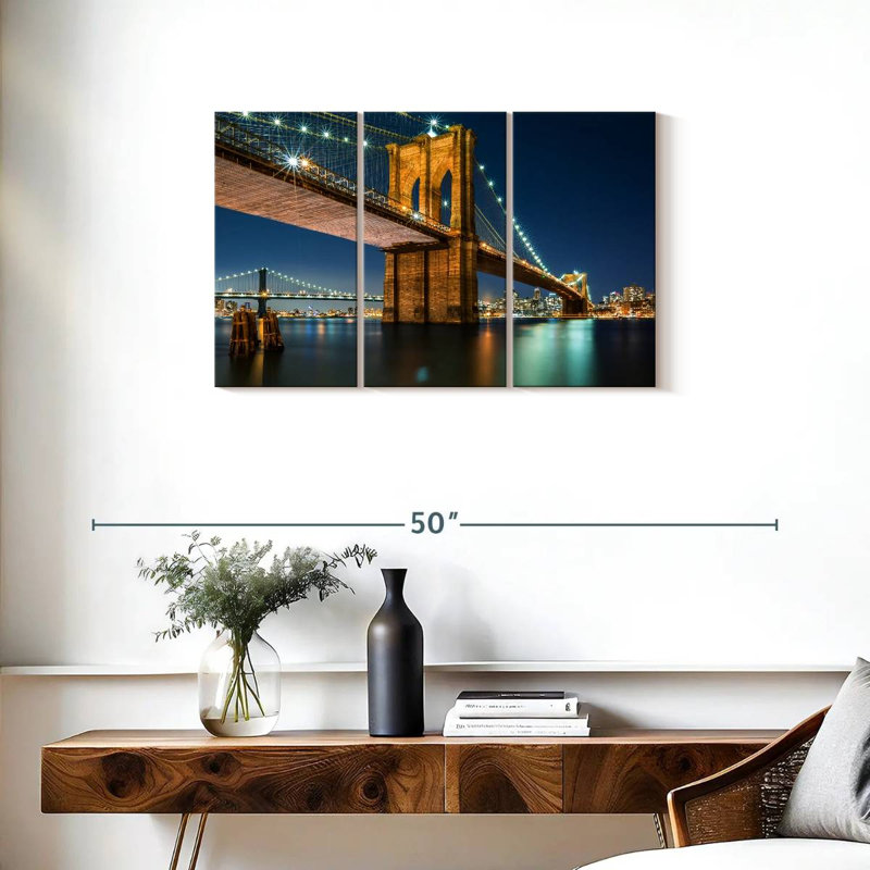 Lilie Brooklyn Bridge veilleuses, H 20 po x l 33 po