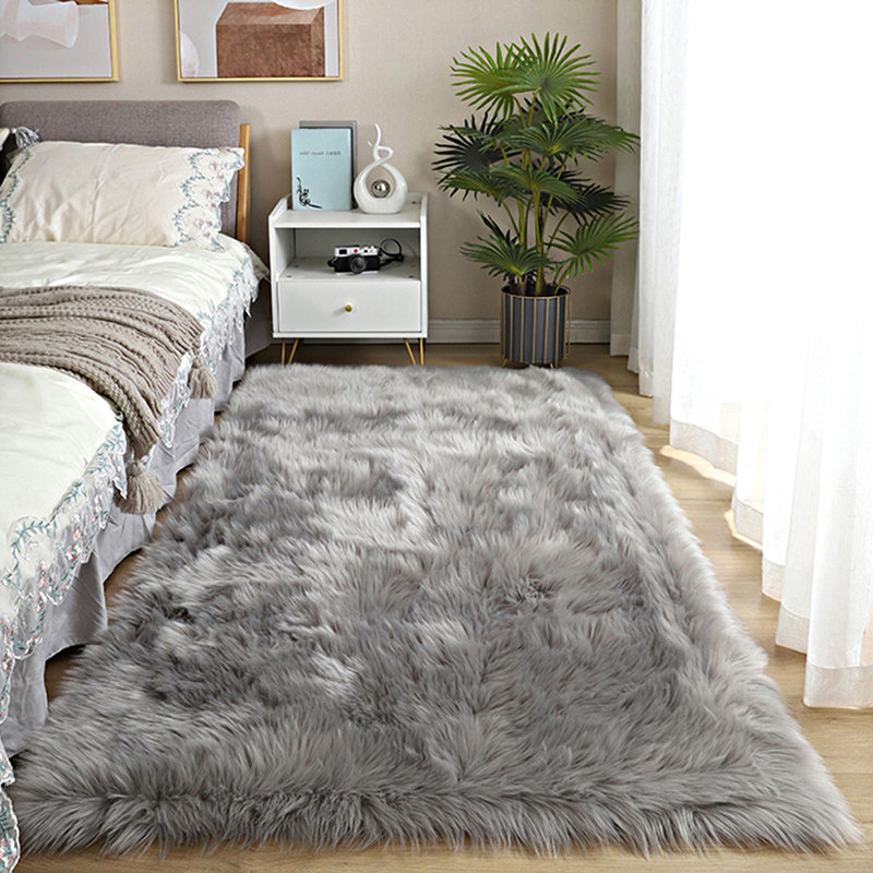 Dileo Sheepskin Abstract Indoor Rug, Rectangle 8' x 10'