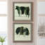 Woodgrain Cow - ensemble de 2 peintures sur toile encadrées-280097156-280097167