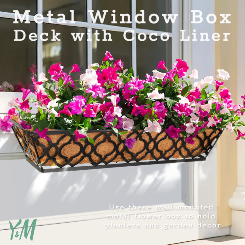 Ensemble de jardinières en métal 2 pièces