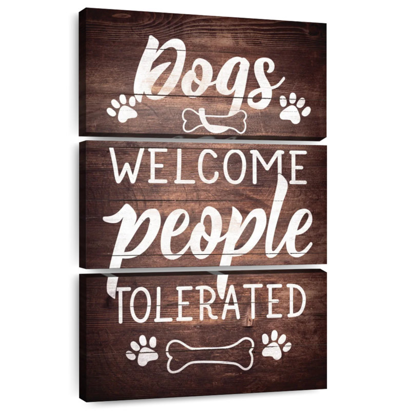 Les chiens de Tergel sont les bienvenus ; les gens sont tolérés, H 32 po x l 20 po