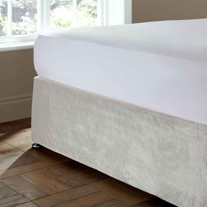 Kingsley Matt Elasticated Divan Base Wrap, Cream, UK King - DE 150 x 200 cm