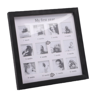 Baby First Years Photo Frame 12 Month Newborn Monthly Picture for Toddler Growth Record
