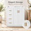 Meuble-lavabo blanc 29,52 po avec cadre en bois massif et portes à fermeture en douceur