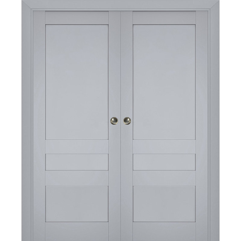 Portes coulissantes à panneaux Veregio, 36 po x 96 po, Gris