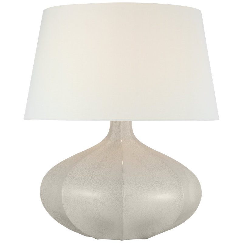 Rana Table Lamp, Bone Craquelure