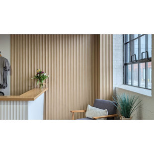 12" x 93" Wall Paneling in White Oak Flute (Set of 3)