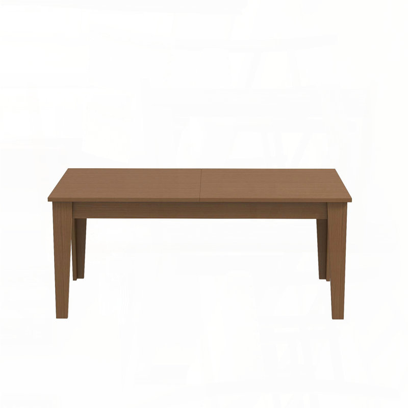 Grande table de cuisine extensible 106,5 pouces - Finition mélamine, capacité 110 lb, Chêne