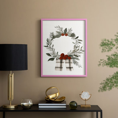 «Christmas Holiday Art CDXL III», reproduction d'art encadrée - bois massif