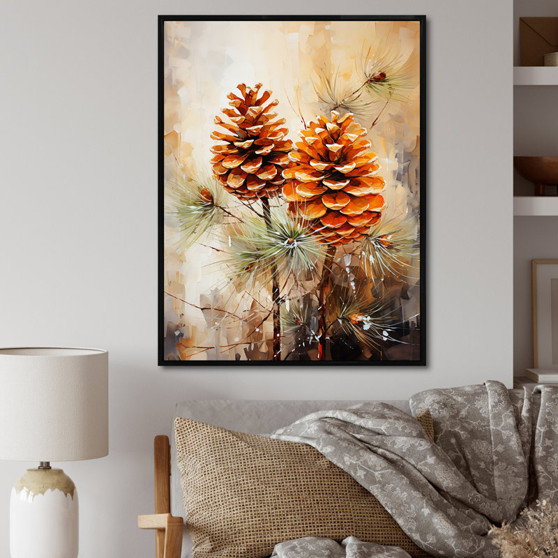 Épinette, pin, forêt, art mural, H 40 po x l 30 po x P 1,5 po, Cadre flottant noir