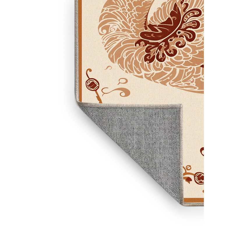 Tapis oriental beige lavable à la machine Pavnes Swan, 8 x 12