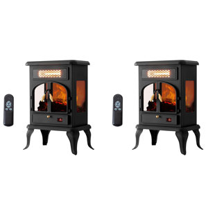 15.5'' W Black Electric Stove (Set of 2)