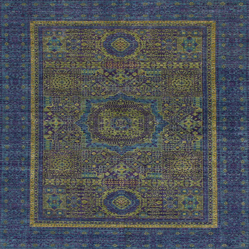 Tapis abstrait moderne 1325, Carré 3 pi