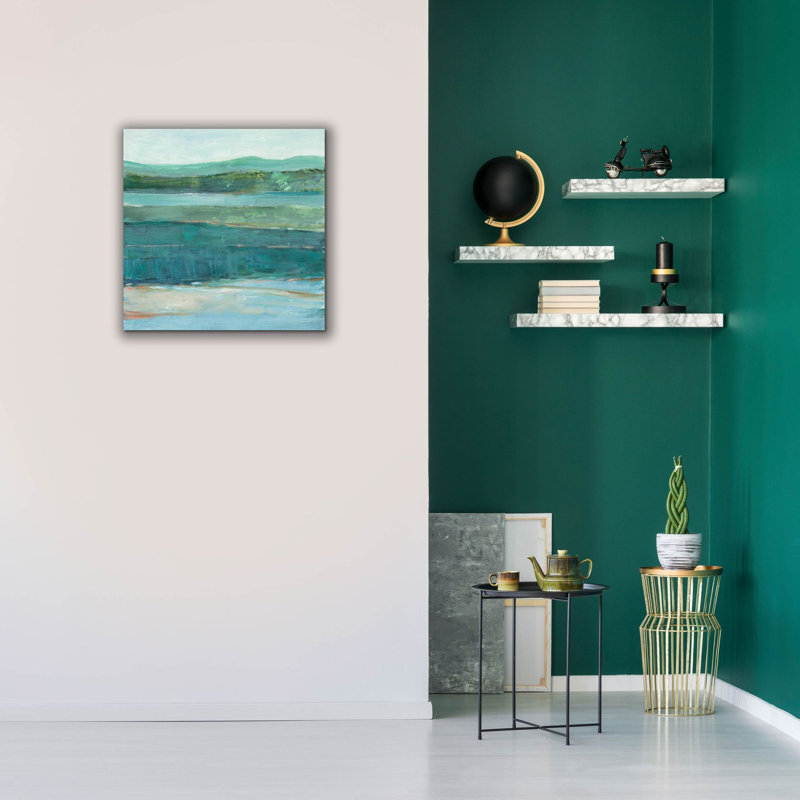  «Layered Fields 2» par Ethan Harper, art mural sur toile, 26 po x 26 po