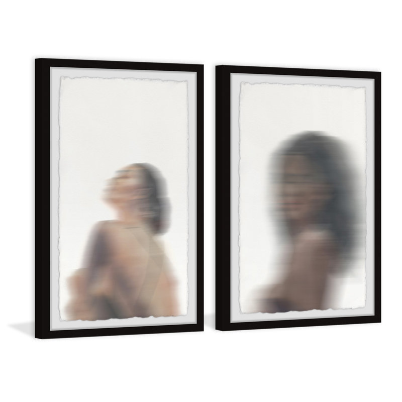 Blurry Portrait by Marmont Hill - 2 Piece Single Picture Frame Painting Set, 61cm H x 82cm W x 3.81cm D