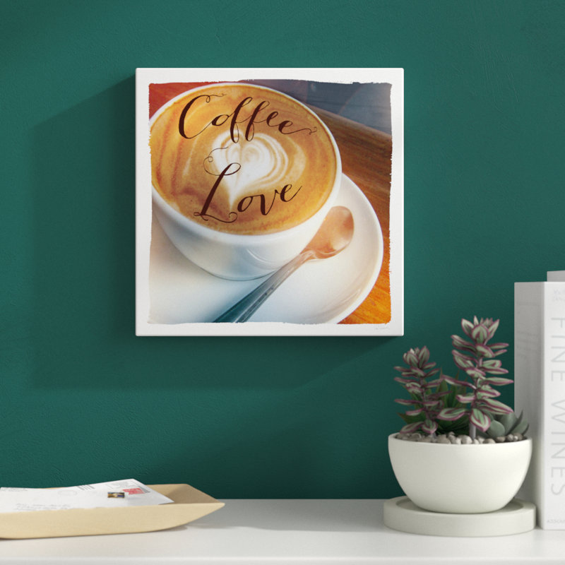 «Coffee Love» par Sue Schlabach, impression sur toile non encadrée, H 12 po x l 12 po