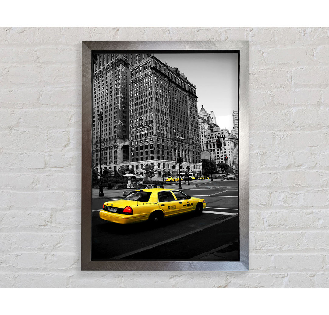 Nyc Yellow Cab - Einzelner Bilderrahmen Kunstdrucke