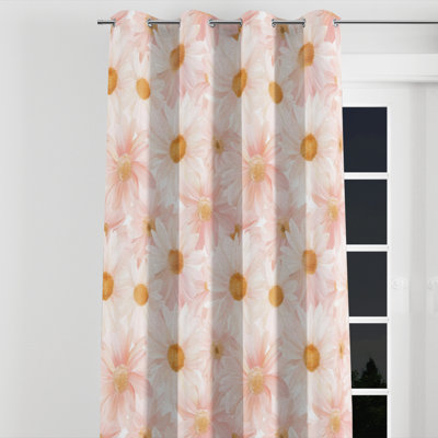 Flowers For Girls Blackout Curtains - Cheerful Daisy Glow Grommet Curtain - 1 Panel