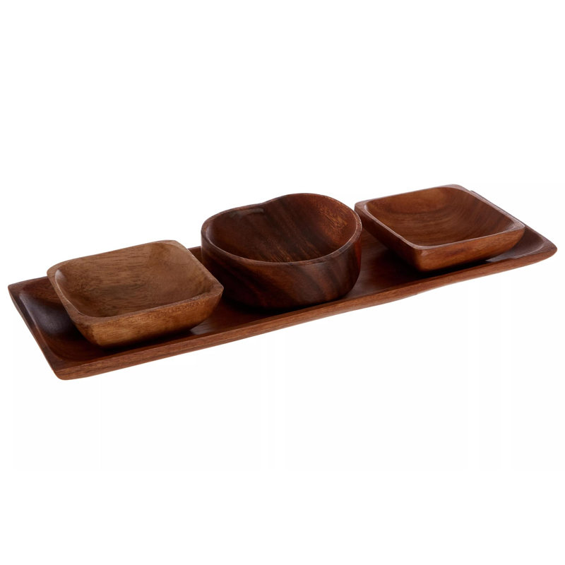Alpen Home Flanagan Wood Divided Serving Dish