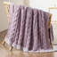 Jeté de lit en chenille tricoté par câble pour canapé GentleSoft ™ ️-105626916-105626907