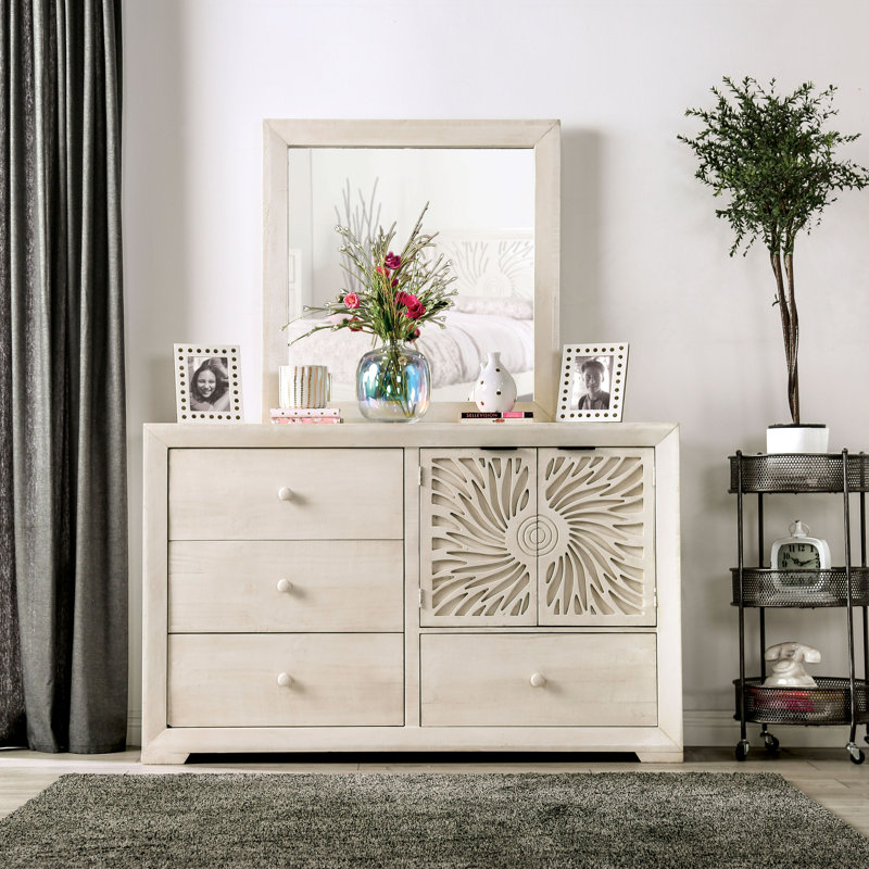 Commode combinée 4 tiroirs Aru
