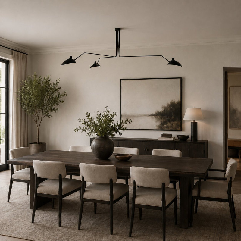 Plafonnier encastré 3 lumières Modern, Noir