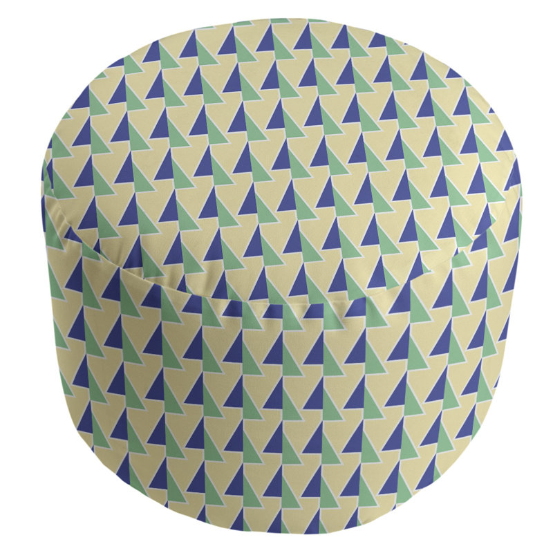 repose-pieds à motifs shifted arrows, Bleu jaune / vert