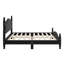 Structure de lit plateforme en bois, lit plateforme de style rétro avec support en lattes de bois-1729842364