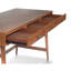 Ian Large Office Desk, 3 Felt Lined Drawers, Chestnut Brown Wood 52 Inch