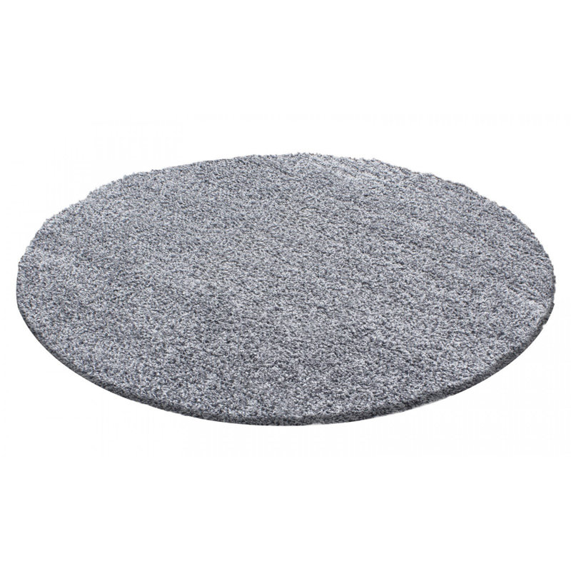 Light Grey Round Carpet, 47.2 in Diameter | 100% Polypropylene, 1.9 lbs/sq ft, 1.2 in Pile Height | Antibacterial, Jute Underside | Easy to Clean with Vacuum | Ideal for Modern Living Rooms & Bedrooms, Durable & Stylish