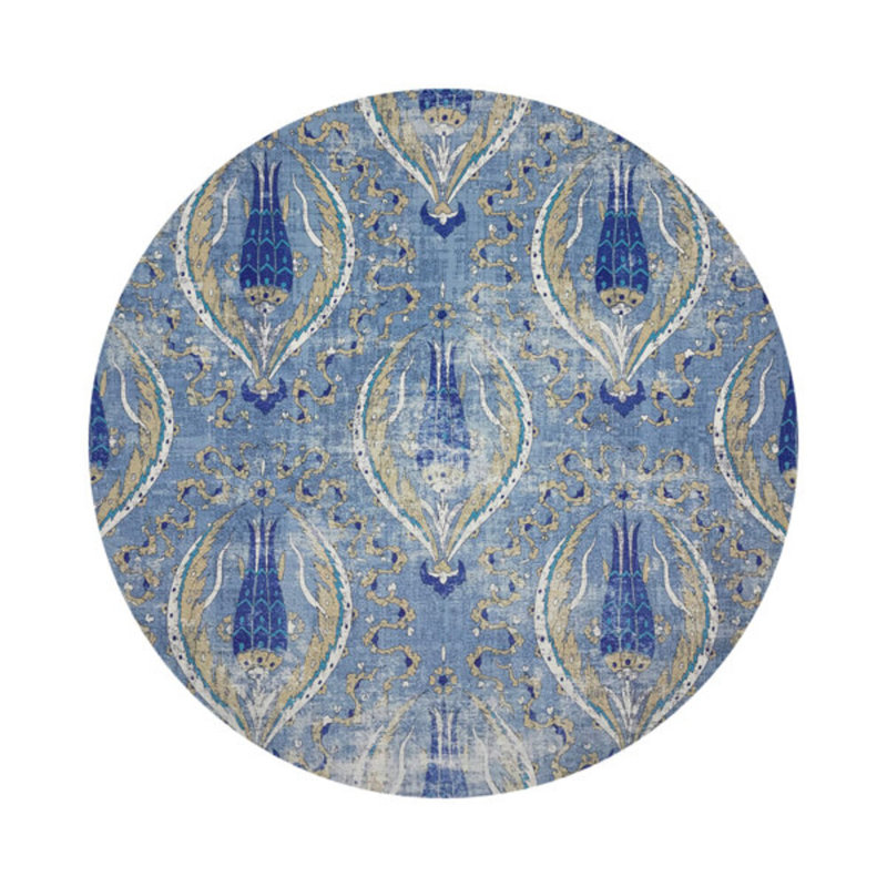 Jewel White Vegan Leather Round Coasters, Classic