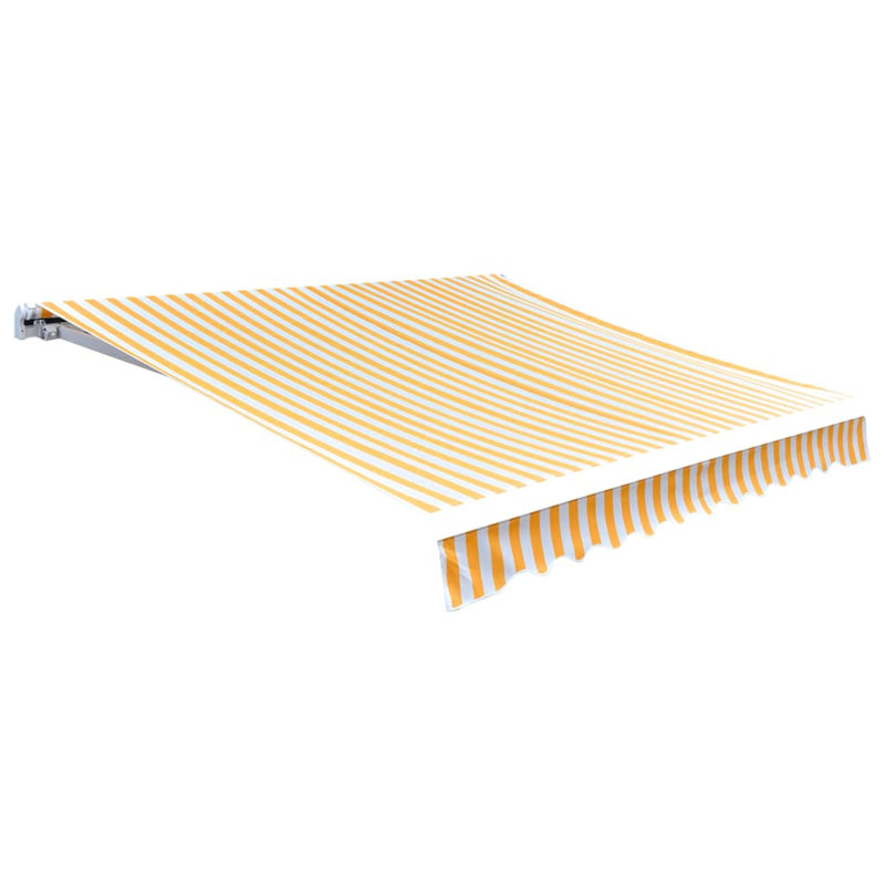 Awning Top Sunshade Canvas, 3m W x  2.5m D, Yellow/White