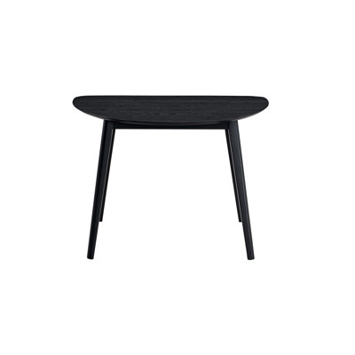 Table de salle à manger noire, matériau en bois, 30 po Hauteur du produit avec surface noire, plateau fixe, profondeur de 48 paquets