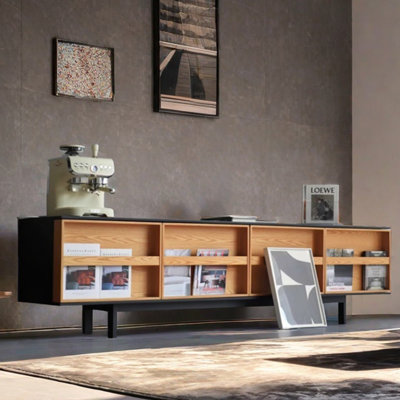 Meuble télé en bois massif au design minimaliste