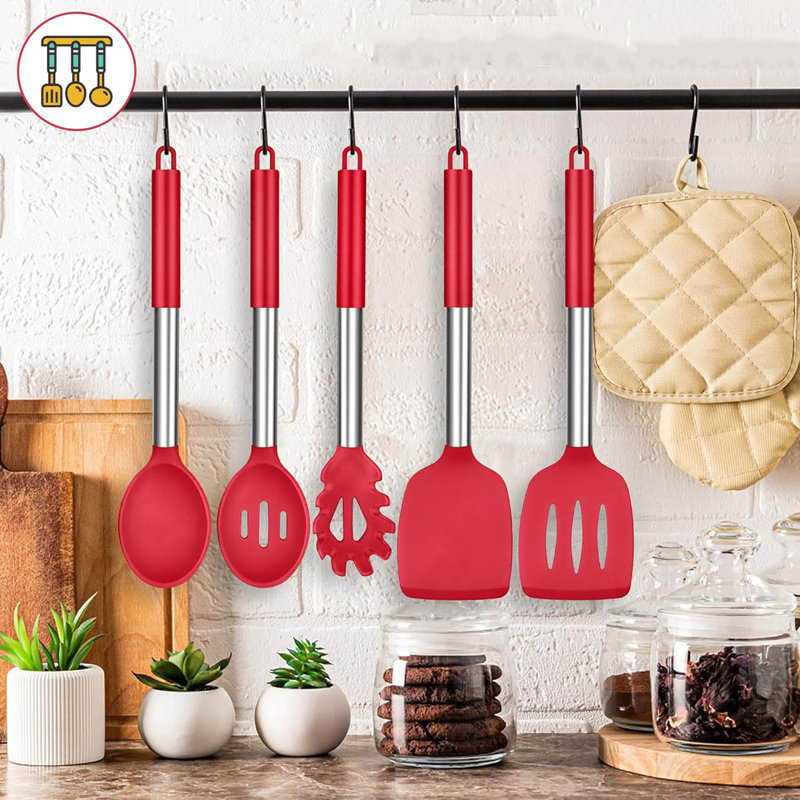 LIFEWITA 5 Utensil Set, Red