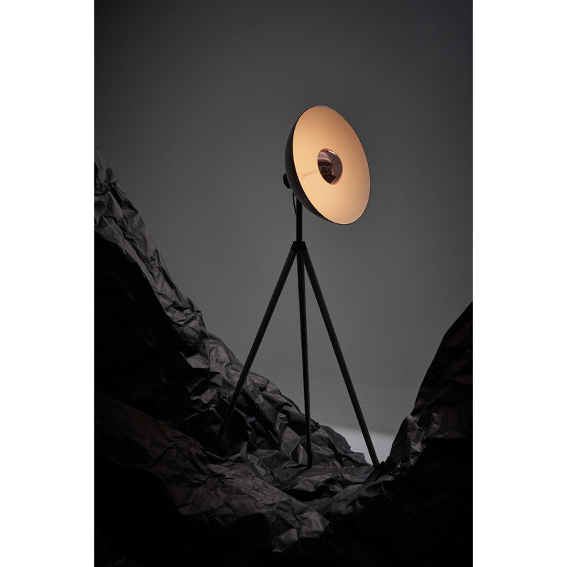 Apollo Floor Lamp, Black/Black Wood