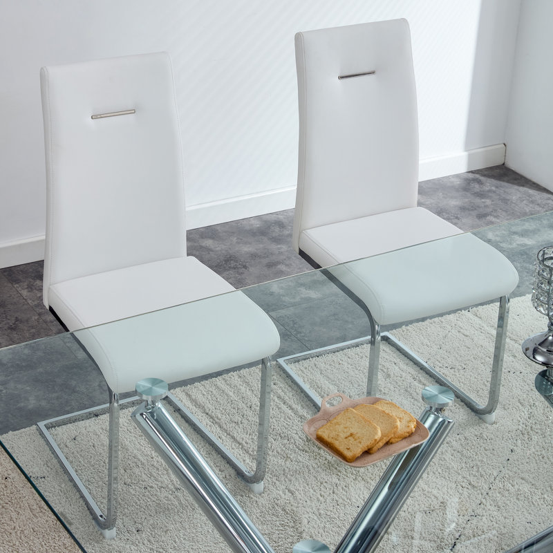 Chaise d'appoint blanche en polyuréthane Elfan, Blanc