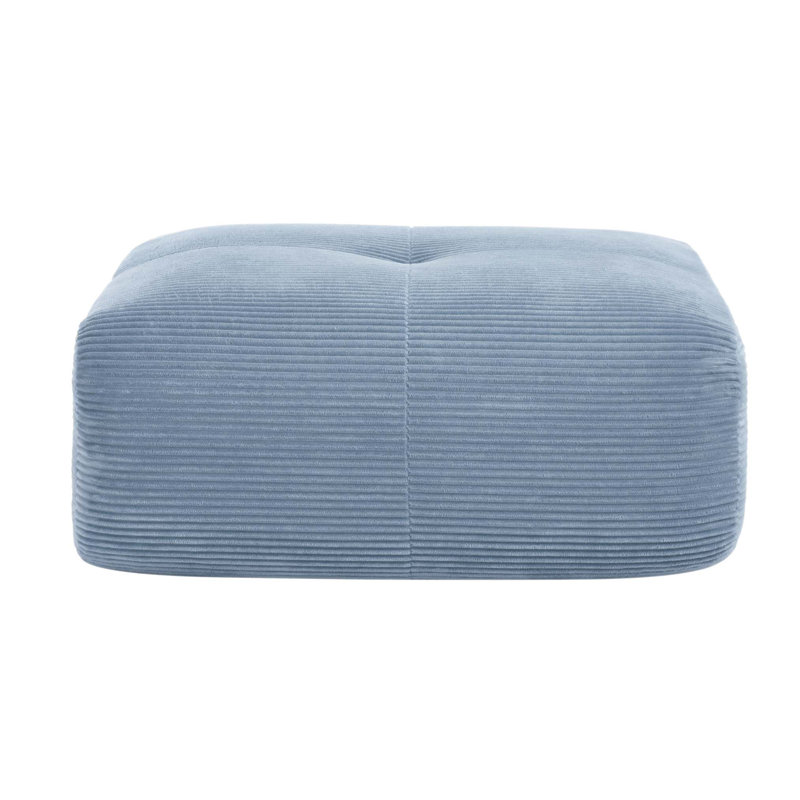 Canapé d'angle avec coussins en velours côtelé doux, aucun assemblage requis, base antidérapante pour plus de stabilité et de confort