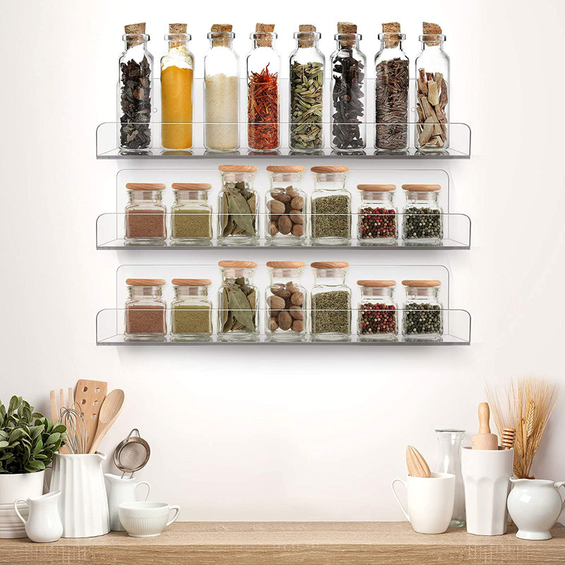 Sorbus Clear Floating Shelf Organizer 6 Pack